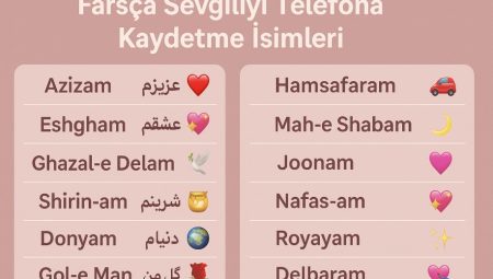 Farsça sevgiliyi telefona kaydetme isimleri