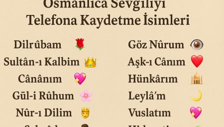 Sevgiliyi Osmanlıca Telefona Kaydetme İsimleri
